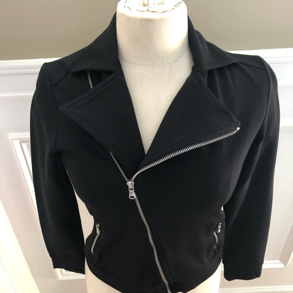 sweater moto jacket